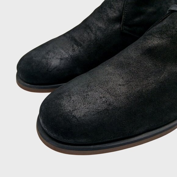 John Varvatos Boots Mens Size 10 Black Suede Chukka Ankle Lace Up Made in Italy - Picture 3 of 12
